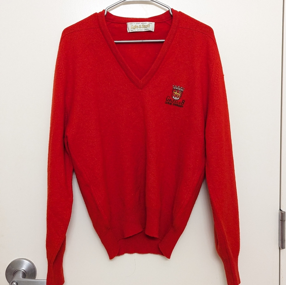 Vintage Red Lambswool Vintage Sweater